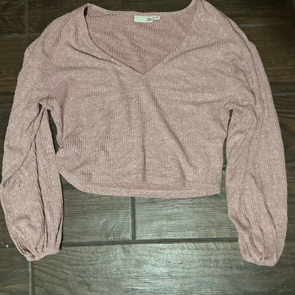 light pink cropped sweater